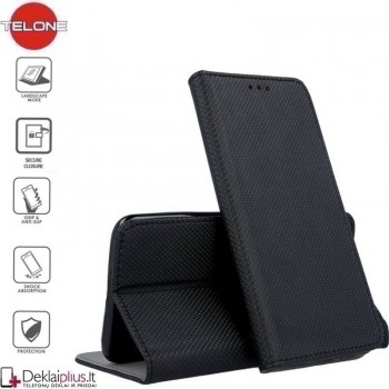 Telone smart magnet serijos atverčiamas dėklas - juodas (telefonams Samsung Xcover 5)